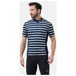 Odlo Stand-Up Collar S/S Full Zip Essential - Radtrikot -Continen Fahrrad Geschaft odlo stand up collar s s full zip essential radtrikot detail 3