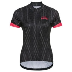 Odlo Women's Stand-Up Collar S/S Full Zip Essential - Radtrikot -Continen Fahrrad Geschaft odlo womens stand up collar s s full zip essential radtrikot 1
